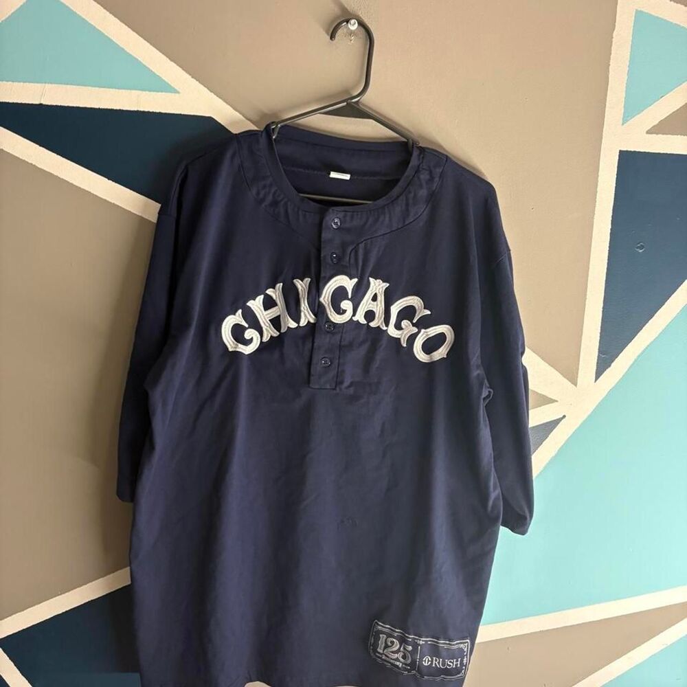 retro Chicago-white-sox Men's Navy and Blue Jersey